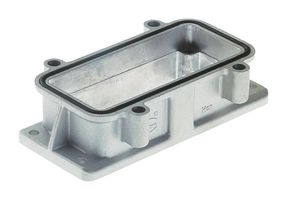 HARTING 09620060301 Heavy Duty Connector, Base, Bulkhead Mount, Aluminum Body, Screw, 6B