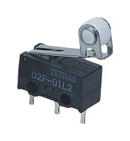 ARATAS (FORMERLY OMRON COMPONENTS) D2F-01L3-D3 Microswitch, Subminiature, Simulated Roller Lever, SPDT, Solder, 100 mA, 30 V