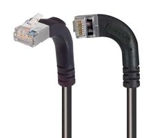 L-COM TRD695SRA13BLK-5 Ethernet Cable, Cat6, 90° RJ45 Plug to 90° RJ45 Plug, FTP (Foiled Twisted Pair), Black, 1.5 m