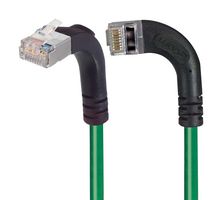 L-COM TRD695SRA13GR-30 Ethernet Cable, Cat6, 90° RJ45 Plug to 90° RJ45 Plug, FTP (Foiled Twisted Pair), Green, 9.1 m