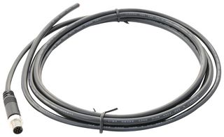 AMPHENOL LTW 8-04AFFM-SL7A02 Sensor Cable, M8 Receptacle, Free End, 4 Positions, 2 m, 6.6 ft, M Series