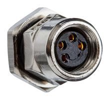 AMPHENOL LTW 8A-06PFFS-SH7001 Sensor Connector, M Series, M8, Female, 6 Positions, Solder Socket, Straight Panel Mount
