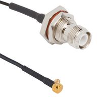 AMPHENOL RF 095-900-574-011 RF / Coaxial Cable Assembly, IP67, 11 ", 279.4 mm, RG174, MCX Right Angle Plug