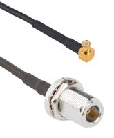 AMPHENOL RF 095-900-576-004 RF / Coaxial Cable Assembly, IP67, 4 ", 101.6 mm, RG174, MCX Right Angle Plug
