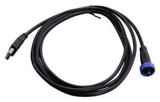 BULGIN LIMITED PX0441/2M00 USB Cable, Mini USB Type B Plug, USB Type A Plug, 2 m, 6.6 ft, USB 2.0, Black
