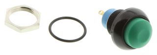 APEM IPR3SAD3104 Industrial Pushbutton Switch, IP Series, 13.6 mm, SPST-NO, Momentary, Round, Green