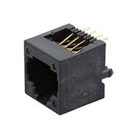 AMPHENOL COMMUNICATIONS SOLUTIONS 90511-001LF Modular Connector, Modular Jack, 1 x 1 (Port), 4P4C, Cat3, Through Hole Mount