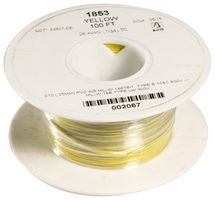 ALPHA WIRE 1853 YL005 Wire, Hook Up MIL-W-16878E/1, PVC, Yellow, 26 AWG, 7 x 34AWG, 100 ft