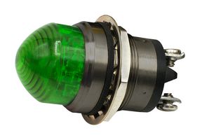 DIALIGHT 556360A204F LED Panel Mount Indicator, Green, 48 VDC, 25.4 mm, 7.4 mA, 170 mcd, IP66, IK07, NEMA 4X