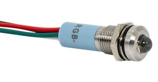 DIALIGHT 620-1121-117F Multicolour Panel Indicators, Protruding Lens, Red, Green, Blue, 8.2 mm, R 15mA, G 15mA, B 15mA