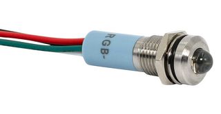 DIALIGHT 620-1123-117F Multicolour Panel Indicators, Protruding Lens, Red, Green, Blue, 8.2 mm, R 15mA, G 15mA, B 15mA
