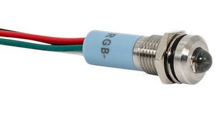 DIALIGHT 620-1124-117F Multicolour Panel Indicators, Protruding Lens, Red, Green, Blue, 8.2 mm, R 15mA, G 15mA, B 15mA