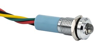 DIALIGHT 620-1141-117F Multicolour Panel Indicators, Protruding Lens, Red, Green, Yellow, 8.2 mm, R 15mA, G 15mA, Y 15mA