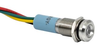 DIALIGHT 620-1141-317F Multicolour Panel Indicators, Flat Lens, Red, Green, Yellow, 8.2 mm, R 15mA, G 15mA, Y 15mA