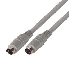 L-COM DK226MM-6 Computer Cable, Mini DIN 6 Position Plug, Mini DIN 6 Position Plug, 6 ft, 1.8 m, Gray