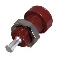 JOHNSON - CINCH CONNECTIVITY 108-2302-621 Banana Test Connector, Jack, Panel Mount, 15 A, Silver Plated Contacts, Red