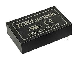 TDK-LAMBDA PXG-M15-24WD05 Isolated Through Hole DC/DC Converter, ITE & Medical, DIP, 4:1, 15 W, 2 Output, 5 V