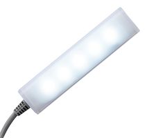 PATLITE (U.S.A.) CLA1-02JSN-C LED Work Light, Daylight, 6500K, 100mm Length, 1.9W, 24VDC Supply, Cable, CLA-02 Series