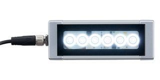 PATLITE (U.S.A.) CLK1-02CSN-C LED Work Light, Daylight, 6500K, 100mm Length, 3.6W, 24VDC Supply, M12 Connector, CLK-02 Series