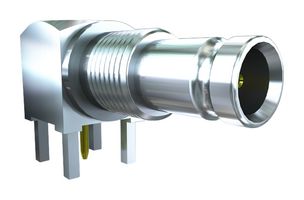 SAMTEC BNC7T-J-P-GN-RA-BH2D RF / Coaxial Connector, BNC Coaxial, Right Angle Bulkhead Jack, Through Hole Right Angle, 75 ohm