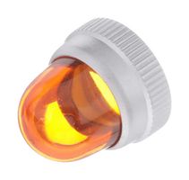 DIALIGHT 1251133403 Indicator Lens, Transparent Finish, Amber, Stovepipe, 0.687 ", Lens Cap