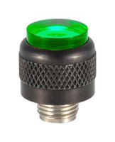 DIALIGHT 2390332500 Indicator Lens, Non-Diffused, Green, Round with Flat Top, 0.478 ", Lens Cap