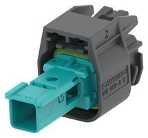 TE CONNECTIVITY 1802105-9 Automotive Connector Housing, Key Z, Water Blue, MATEnet Series, Receptacle, 1 Positions