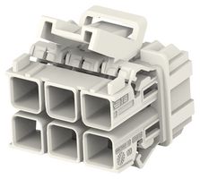 TE CONNECTIVITY 2334013-2 Automotive Connector Housing, Key B, White, MATEnet Series, Receptacle, 6 Positions