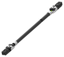 TE CONNECTIVITY 2362764-1 Cable Assembly, Wire to Board Receptacle to Wire to Board Receptacle, 2 Positions, 1 Row, 600 mm