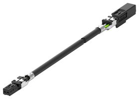 TE CONNECTIVITY 2362767-2 Cable Assembly, Wire to Board Plug to Wire to Board Receptacle, 2 Positions, 1 Row, 2 m, 6.56 ft