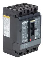 SQUARE D BY SCHNEIDER ELECTRIC HDL36100C Thermal Magnetic Circuit Breaker, 14kA, PowerPact H Series, 100 A, 3 Pole, 250 V, 600 V, Unit Mount