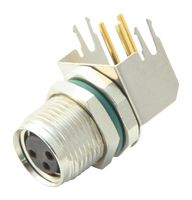 AMPHENOL LTW M8S-03PFFR-SF8001 Sensor Connector, M Series, M8, Female, 3 Positions, PCB Socket, Right Angle Panel Mount