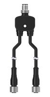 BANNER ENGINEERING CSA-M1240M1241 Sensor Splitter, 300mm Female, Wiring, Y - Style, Cable Mount, 4 Position M12 Plug