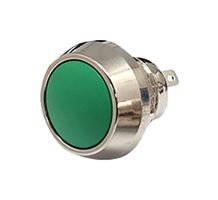 MALLORY FWCM12-BJA-S0M2G Vandal Resistant Switch, 12 mm, SPST-NO, Off-(On), Round Domed, Green