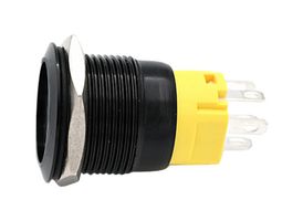 MALLORY FWM19-FJ1-A1Z3 Vandal Resistant Switch, 19 mm, SPDT, On-On, Round, Transparent
