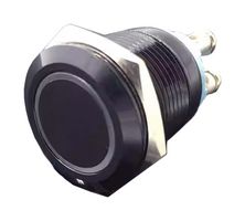 MALLORY FWM19-FS2-A0M2 Vandal Resistant Switch, 19 mm, SPST-NO, Off-(On), Round, Transparent
