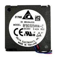 DELTA ELECTRONICS BFB0305HHA-CF00 Fan Blower, BLDC, 5 VDC, DC, 30 mm, 10 mm, 1.66 CFM