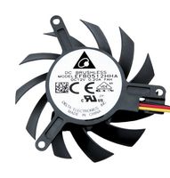 DELTA ELECTRONICS EFB0512HHAFAH DC Axial Fan, 12 V, Circular, 45 mm, 9.8 mm, Ball Bearing, 7.47 CFM