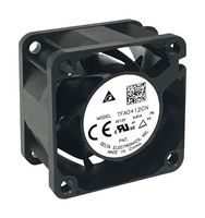 DELTA ELECTRONICS TFA0412BN-CN DC Axial Fan, 12 V, Square, 40 mm, 28 mm, Ball Bearing, 22.2 CFM