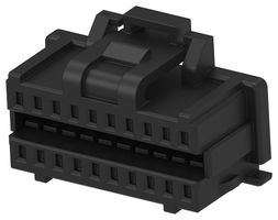 TE CONNECTIVITY 1-2511766-4 Connector Housing, Nylon 66, Black, HPI Series, Receptacle, 20 Positions, 1 mm
