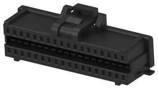 TE CONNECTIVITY 1-2511766-7 Connector Housing, Nylon 66, Black, HPI Series, Receptacle, 36 Positions, 1 mm