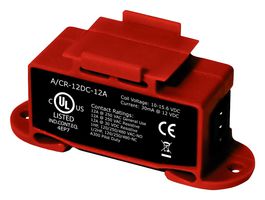 ACI A/CR-12DC-12A Automotive Relay, 12 VDC, 12 A, SPDT, DIN Rail, Panel, Screw, CR Series