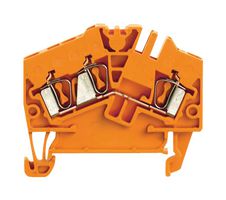 WEIDMULLER 1706050000 DIN Rail Mount Terminal Block, 3 Positions, 26 AWG, 14 AWG, 2.5 mm², Tension Clamp, 800 A