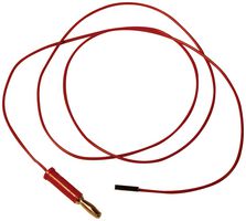 POMONA 4771-36-2 Test Lead, 0.64mm Square Pin Socket to 4mm Banana Plug, Red, 1 kV, 3 A, 914 mm