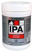 CHEMTRONICS SIP91P IPA Cleaning Wipes, Pre-Saturated, Tub, Pack of 100