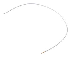 HARWIN G125-MW30450AAL9400 Cable Assembly, 30AWG, Crimp Pin to Free End, 17.7 ", 450 mm, Gecko G125 Series, White