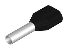 WEIDMULLER 9004420000 Wire Ferrule, Twin Wire, 16 AWG, 1.5 mm², 12 mm, Black