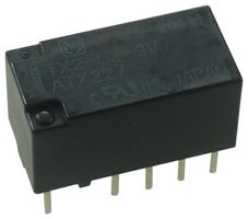 PANASONIC TX2-L2-9V Signal Relay, 9 VDC, DPDT, 2 A, TX Series, Through Hole, Latching Dual Coil