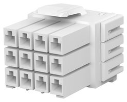 TE CONNECTIVITY 177905-1 Connector Housing, Power Double Lock Series, Plug, 12 Positions, 3.96 mm