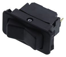 EATON 8004K32N1V2 Rocker Switch, (On)-Off-(On), SPDT, Non Illuminated, Panel Mount, Black, 8004 Series